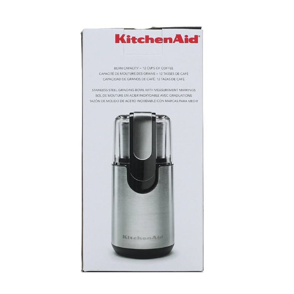 new KitchenAid Coffee Grinder in Stainless Steel on Onyx Black - Model BCG111OB - Picture 2 of 11